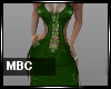 Cici Dress Green Thin
