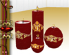 charm red candles