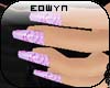 *E* pink summer nails