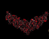 black & red rose garland