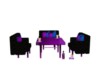 purple club sofa set