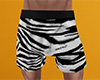 White Tiger Stripe PJ Shorts (M)