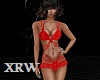 Red lingerie club wear