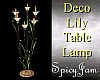 Deco Lily Table Lamp Wht
