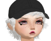 KH*short blonde and hat