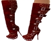 Red Spike Boots w lace
