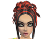 Red and Black Updo