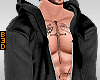 金 Black Open Hoodie