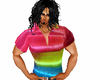 rainbow mens silk shirt