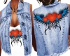 Winged Heart Denim Vest 