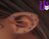 4th Star Earrings blue