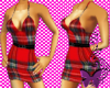 [CHY] Plaid!red dress [S