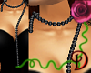 [D] Black Bead Necklace