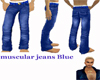 mucular jeans blue