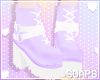+Buckle Boots Purple