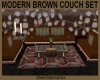 MODERN BROWN COUCH SET