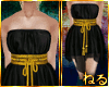 $. Gold and Black Dress