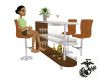 Bar Table Teak Silver