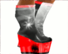 rave flash boots blk/red