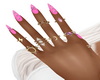 Pink Nails W/Rings Daint