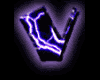 Purple letter V