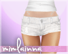 |M| White Booty Shorts