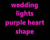 purple heart shape light