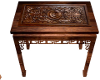wood carved inlay table