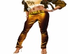 Gold shine Leather Pants