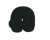 letter A fuzzy pillow