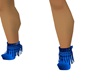 Blue Fringe Boots