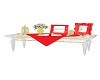 vivre table rouge dore