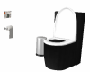 blk white toilet