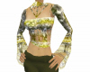 Gold Goth Style Top