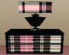 Pink Plaid End Table