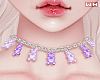 w. Lilac Bear Necklace