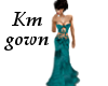 {KM}Blue Lace Gown