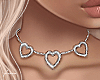 f. triple heart necklace