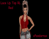 Red Lace Up Top RL