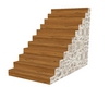 Escalier bois et pierre