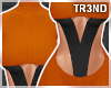 ᵀ Orange Cut Bodysuit