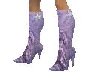 Purple Swirl Knee Boots