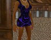 CA PurpleBlk Mini Dress