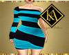 Turquoise & Black Stripe