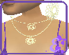 (e) gold flower necklace