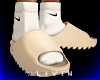 Beige Slide White Socks