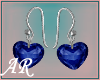Dark Blue Heart Earring