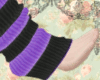 FOX purple striped socks