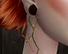 Blood rose earring