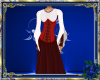 Peasant Corset Gown Red
